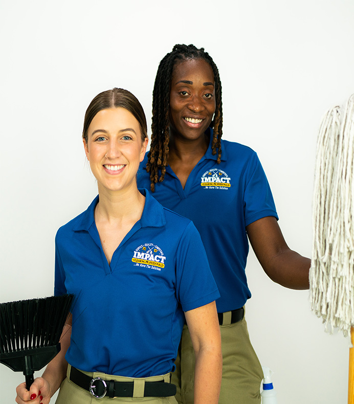 Two Woman Cleaning Service Team